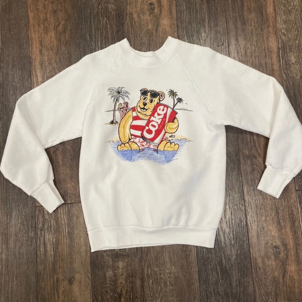 VTG Coca-Cola Crew Sweatshirt M RARE